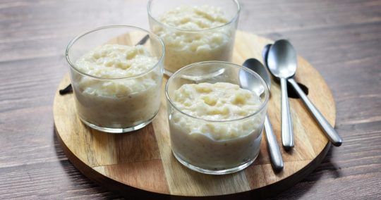 Riz au lait au café et vanille